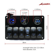 6 Gang Waterproof Switch Panel